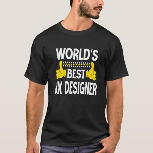 World's Best UX Designer Job Title Profession UX D T-shirt (Voorkant)