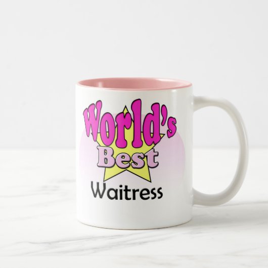 World's Best Waitress Tweekleurige Koffiemok (Rechts)