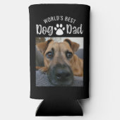 WORLDS BESTE DOG DAD 2 Foto's Pawprint Aangepaste  Seltzer Blikjeskoeler (Achterkant)