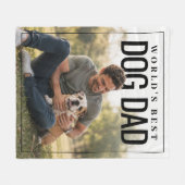 World's Beste Hond Papa FotoPop Fleece Deken (Voorkant (Horizontaal))