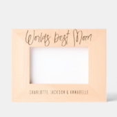 Worlds Beste moeder Houten foto Gegraveerde Lijstjes (Voorkant)