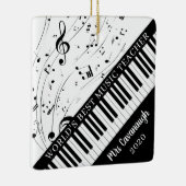 WORLDS BESTE MUSIC-TEACHER Pianotoetsenbord Keramisch Ornament (Rechts)