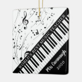 WORLDS BESTE MUSIC-TEACHER Pianotoetsenbord Keramisch Ornament (Links)
