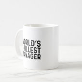 Worlds Chillest Manager Funny Coworker Koffiemok (Voorkant links)
