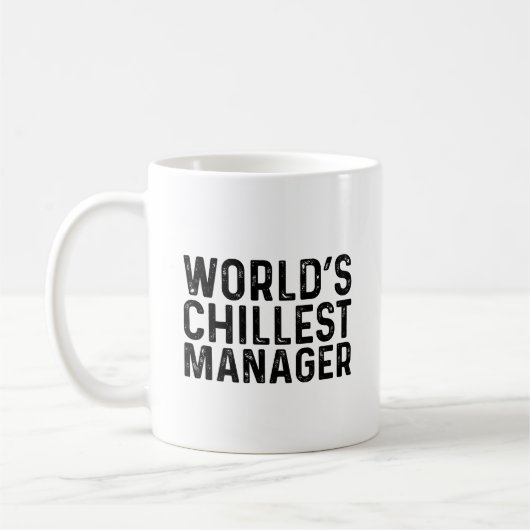 Worlds Chillest Manager Funny Coworker Koffiemok (Links)