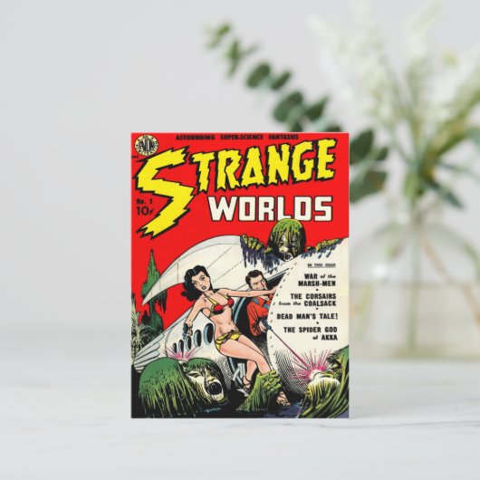 WORLDS Cool  Comic Book Hoesje Briefkaart (Staand voorkant)