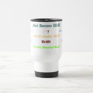 Worlds Coolest Dad Fathers Day Coffee Travel Mug! Reisbeker