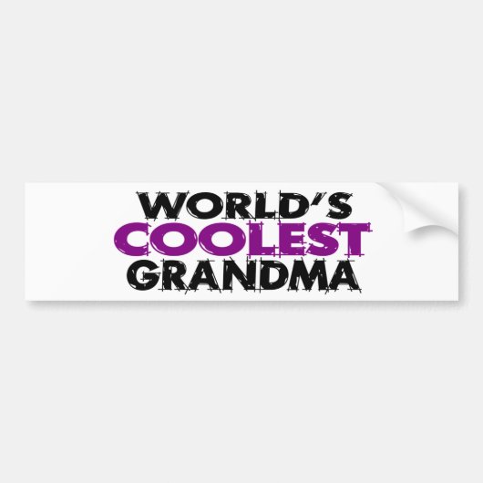 Worlds Coolest Grandma Bumpersticker (Voorkant)