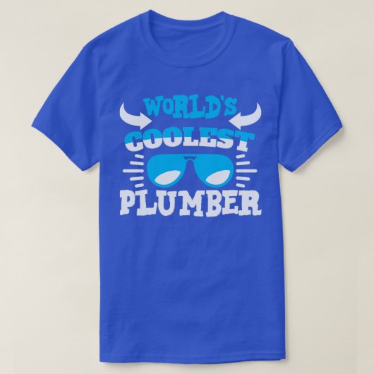 Worlds Coolest Plumber T-shirt (Design voorkant)
