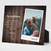 World's Coolest Uncle | Modern Photo Plaque Fotoplaat (Zijkant)