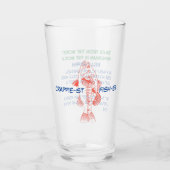 Worlds Crappie-st Fish-er Bierglas, Worst Fisher Glas (Voorkant)