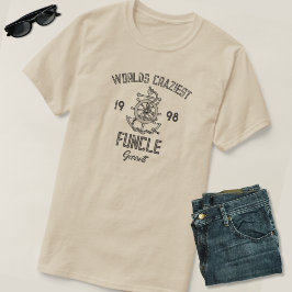 Worlds Craziest Funcle Est Jaar & Naam T-shirt