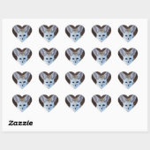 Worlds Cutest Fennec Fox Hart Sticker (Vel)