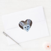 Worlds Cutest Fennec Fox Hart Sticker (Envelop)