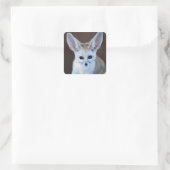 Worlds Cutest Fennec Fox Vierkante Sticker (Tas)