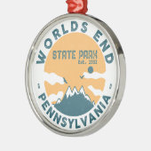 Worlds End State Park Pennsylvania Retro  Metalen Ornament (Links)