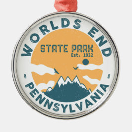Worlds End State Park Pennsylvania Retro  Metalen Ornament