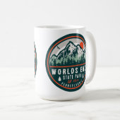 Worlds End State Park Pennsylvania Retro Sunset Koffiemok (Voorkant rechts)