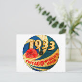  'World's Fair Century Progress and Art' uit 1933 Briefkaart (Staand voorkant)