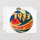  'World's Fair Century Progress and Art' uit 1933 Briefkaart (Voorkant / Achterkant)