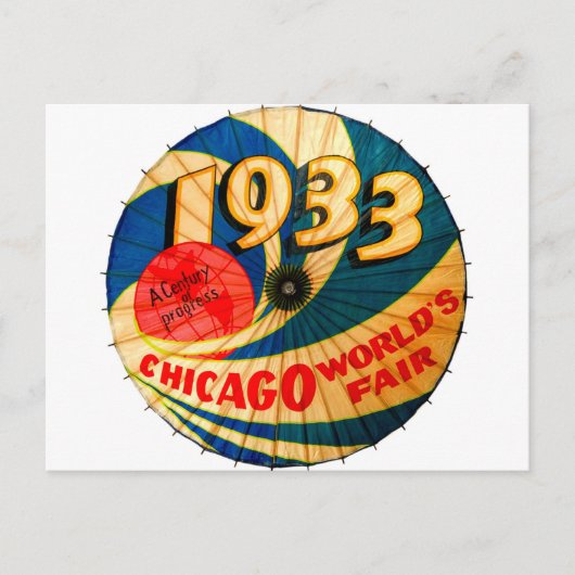  'World's Fair Century Progress and Art' uit 1933 Briefkaart (Voorkant)