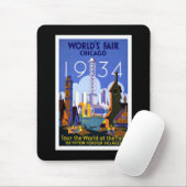 "World's Fair, Chicago 1934" Vintage Muismat (Met muis)
