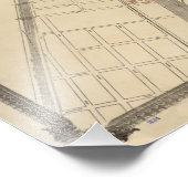  World's Fair Chicago Souvenir Map, 1893 Foto Afdruk (Hoek)