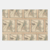  World's Fair Chicago Souvenir Map, 1893 Inpakpapier Vel (Voorkant 2)