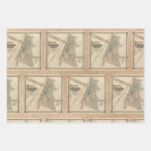  World's Fair Chicago Souvenir Map, 1893 Inpakpapier Vel (Voorkant)