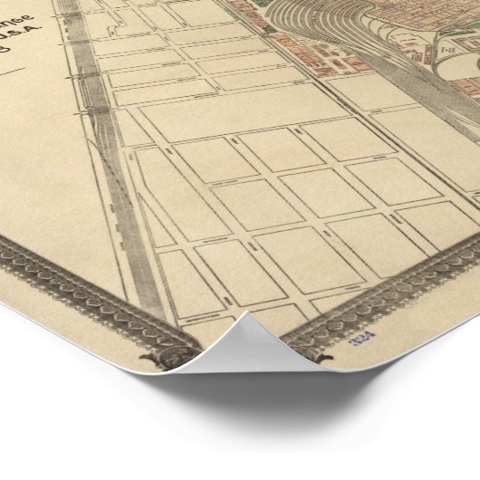 World's Fair Chicago Souvenir Map, 1893 Poster (Hoek)