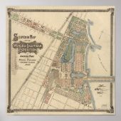 World's Fair Chicago Souvenir Map, 1893 Poster (Voorkant)