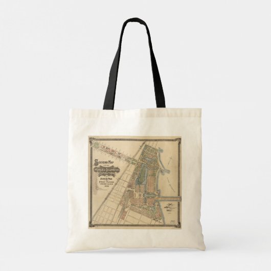 World's Fair Chicago Souvenir Map, 1893 Tote Bag (Achterkant)