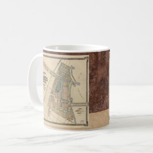 World's Fair Chicago Souvenir Map, Coffee Mok 1893 (Voorkant links)