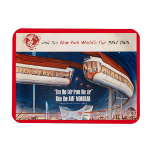 World's Fair Monorail, New York 1964 Postc Magneet
