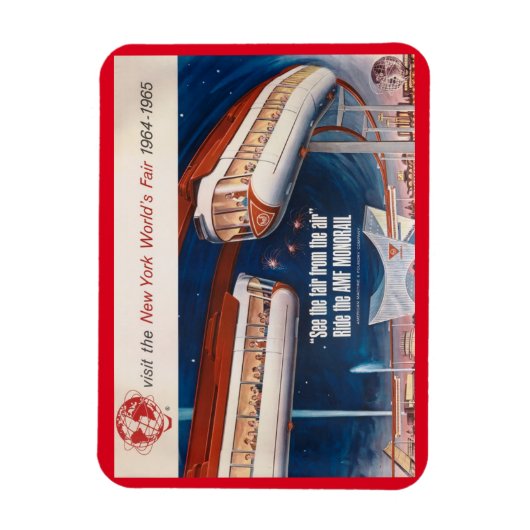 World's Fair Monorail, New York 1964 Postc Magneet (Verticaal)