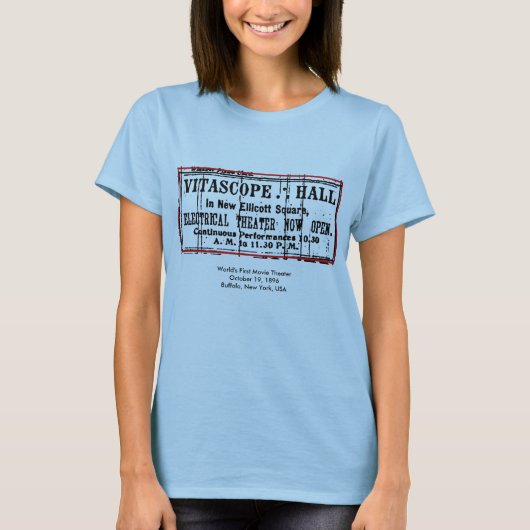 World's First Movie Theater - Vitascope Hall T-shirt (Voorkant)