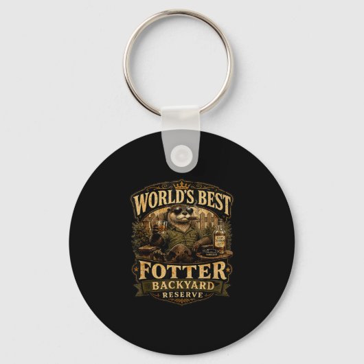 Worlds fotter grappige otter achtertuin vader grap sleutelhanger (Voorkant)