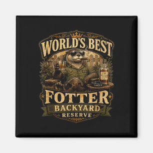 Worlds fotter grappige otter achtertuin vader woor magneet