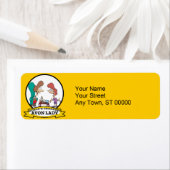 WORLDS GREATEST AVON LADY VROUWEN CARTOON ETIKET (Insitu)