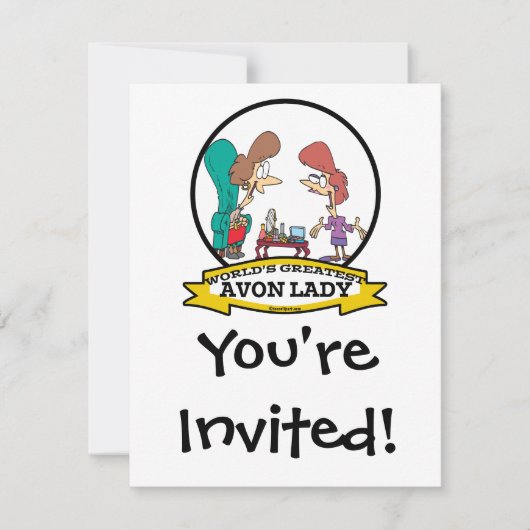 WORLDS GREATEST AVON LADY VROUWEN CARTOON KAART (Voorkant)