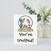 WORLDS GREATEST AVON LADY VROUWEN CARTOON KAART (Staand voorkant)