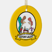 WORLDS GREATEST AVON LADY VROUWEN CARTOON KERAMISCH ORNAMENT (Rechts)
