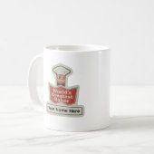 World's Greatest Baker Retro Cartoon Custom Mug Koffiemok (Voorkant links)