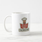 World's Greatest Baker Retro Cartoon Custom Mug Koffiemok (Links)
