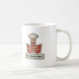 World's Greatest Baker Retro Cartoon Custom Mug Koffiemok