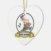 WORLDS GREATEST BANK ROBBER MANNEN CARTOON KERAMISCH ORNAMENT (Links)
