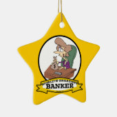 WORLDS GREATEST BANKER VROUWEN CARTOON KERAMISCH ORNAMENT (Rechts)