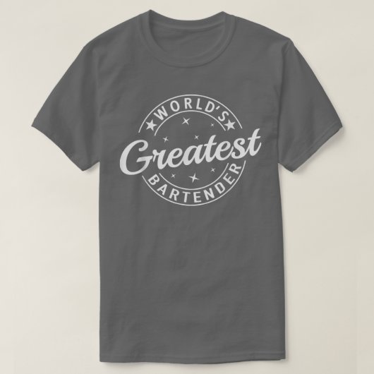 Worlds Greatest Bartender Funny Proud Professional T-shirt (Design voorkant)
