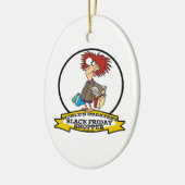 WORLDS GREATEST BLACK FRIDAY SHOPPER CARTOON KERAMISCH ORNAMENT (Links)