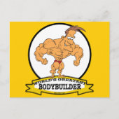 WORLDS GREATEST BODYBUILDER MANNEN CARTOON BRIEFKAART (Voorkant)